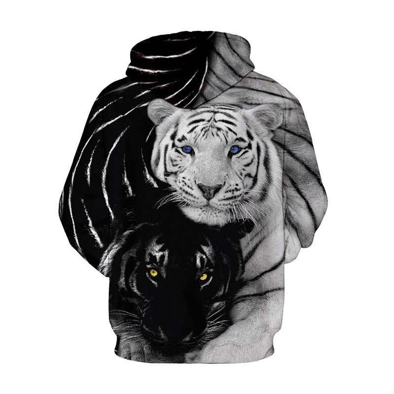 Unisex 3D Print Tiger Hoodie - The Hoodie Store