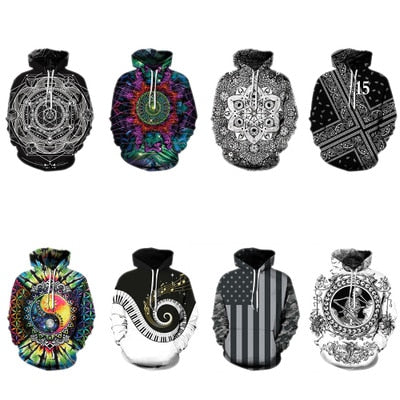 Harajuku Print Pullover Hoodies - The Hoodie Store