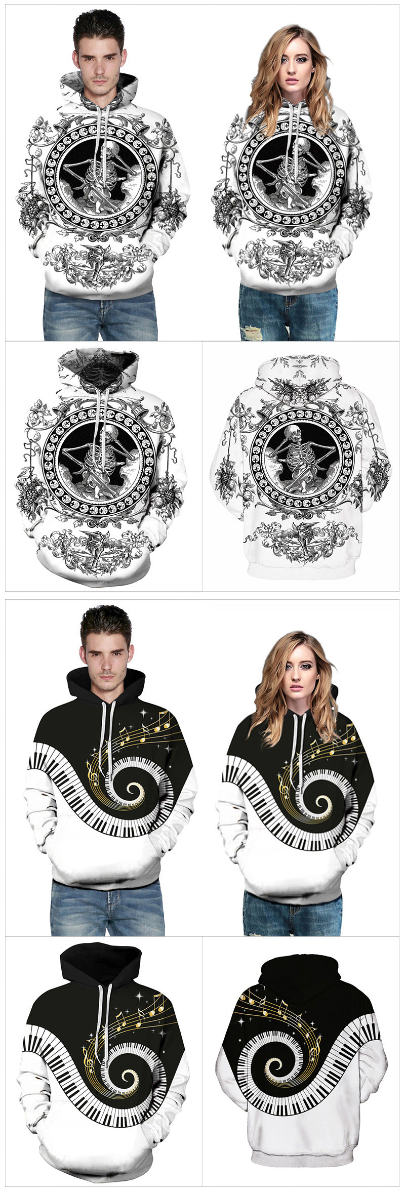 Harajuku Print Pullover Hoodies - The Hoodie Store