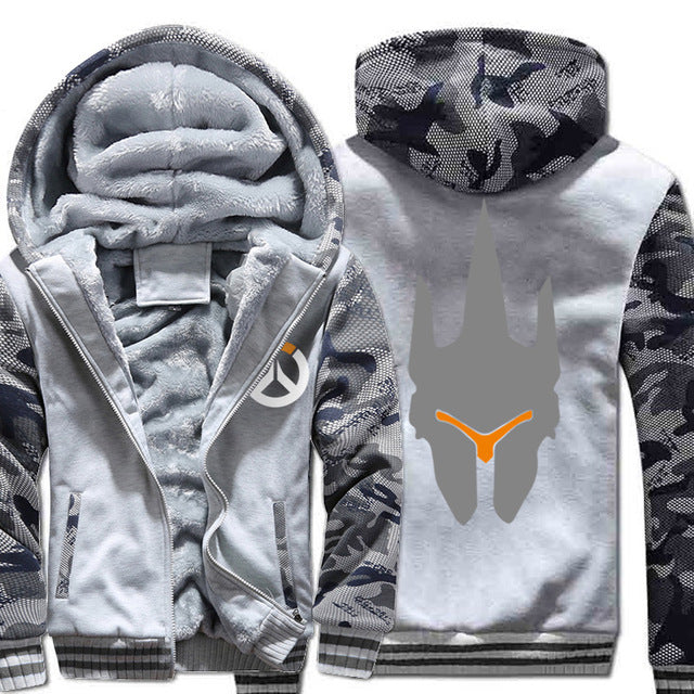 Printed Zipped Down Winter Hoodies - The Hoodie Store