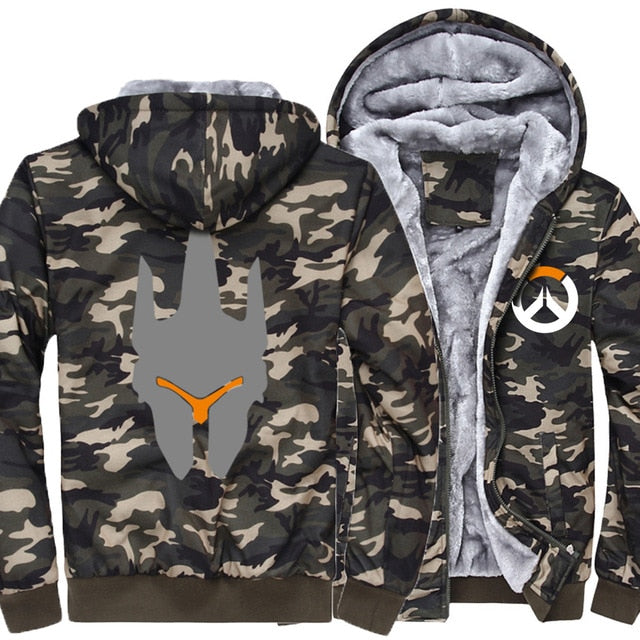Printed Zipped Down Winter Hoodies - The Hoodie Store