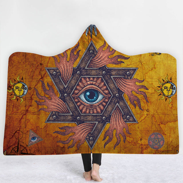 Mandala Sun Hooded Blanket - The Hoodie Store