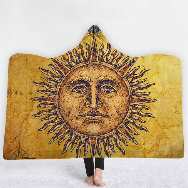 Mandala Sun Hooded Blanket - The Hoodie Store