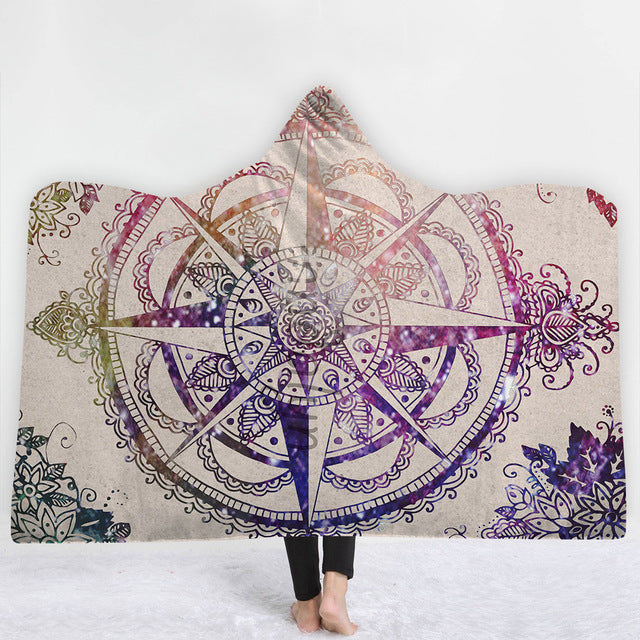Mandala Sun Hooded Blanket - The Hoodie Store