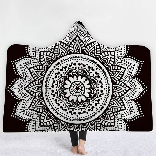 Mandala Sun Hooded Blanket - The Hoodie Store