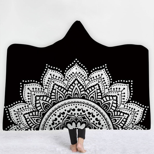 Mandala Sun Hooded Blanket - The Hoodie Store