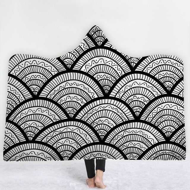 Mandala Sun Hooded Blanket - The Hoodie Store