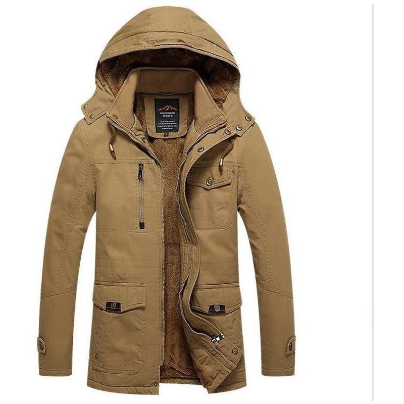 Snow Army Thick Velvet Military Jacket - The Hoodie Store