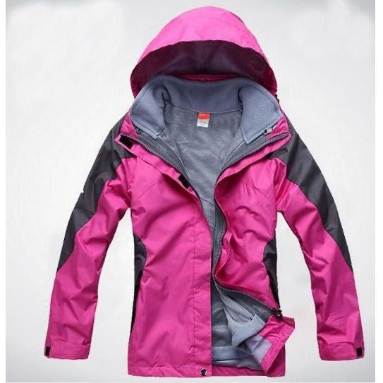 Womens 3 in 1 Waterproof Skiing Trekking Outdoor Jacket - The Hoodie Store
