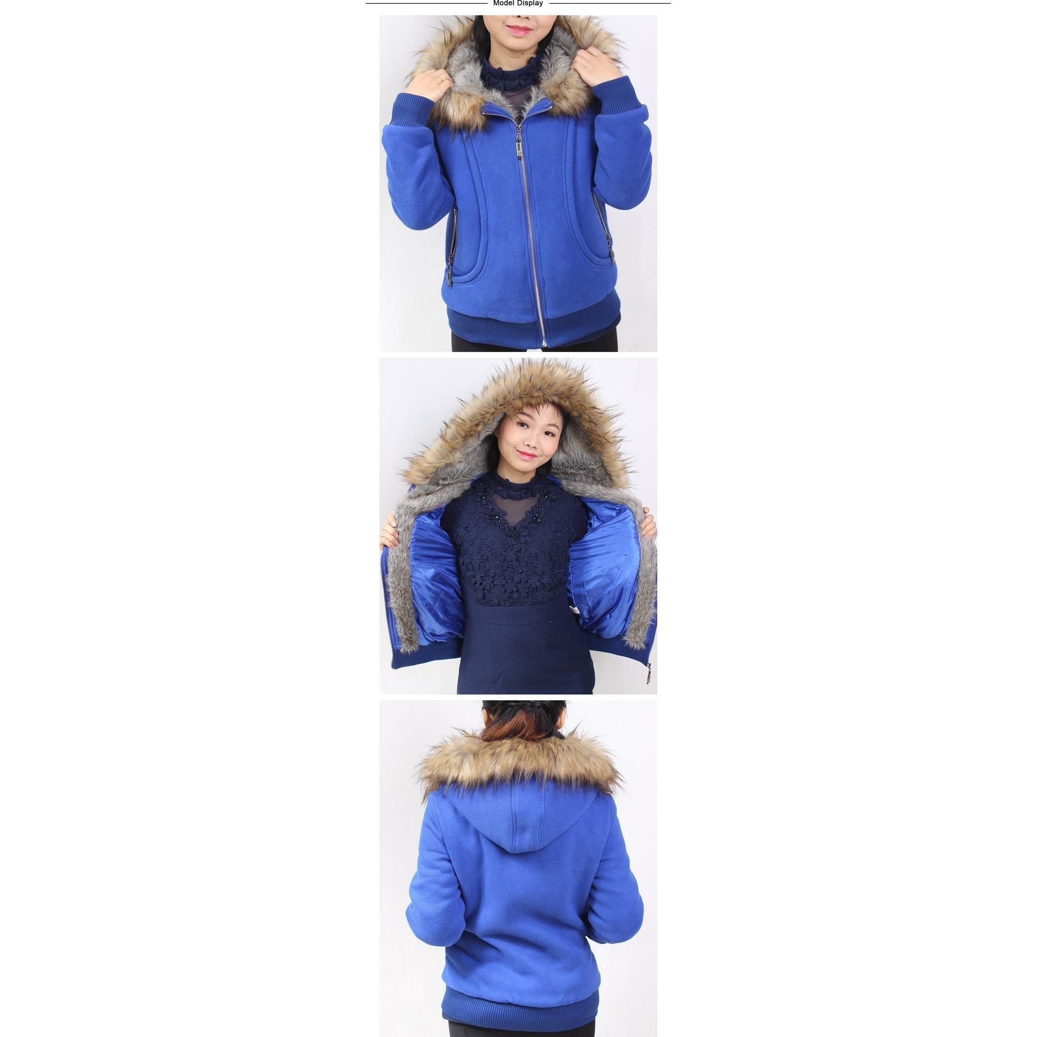 Womens Fur Coat Outdoor Thick Jacket - The Hoodie Store