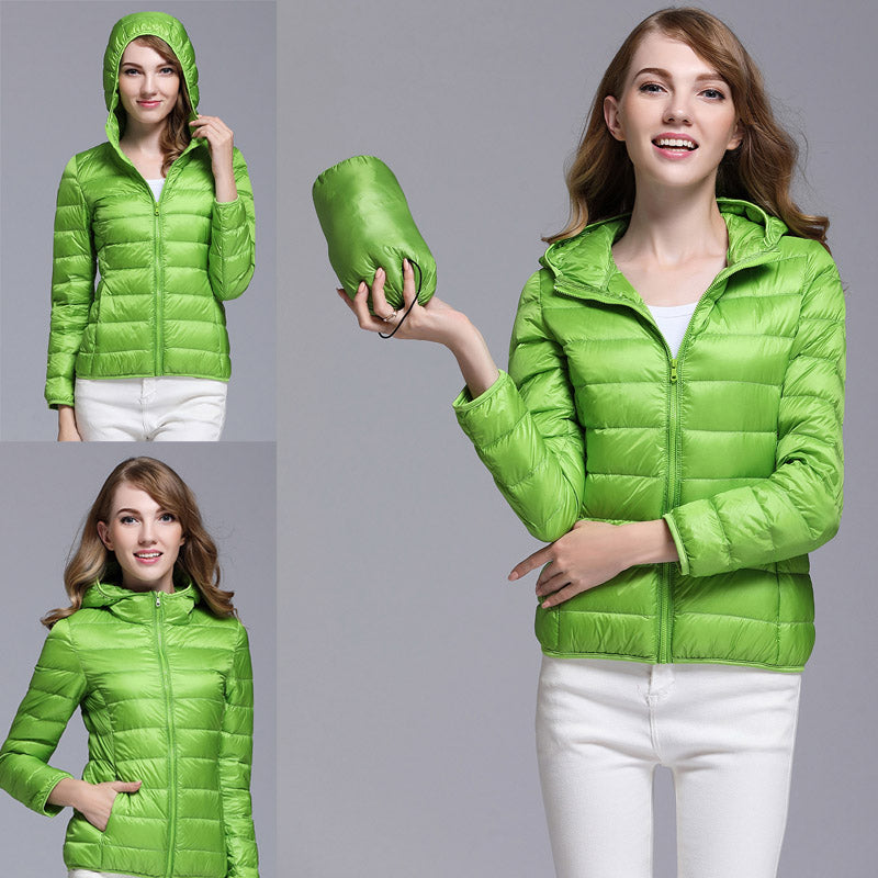 Green puffer clearance jacket women's