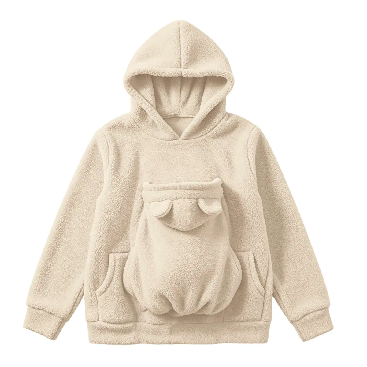 Women’s Teddy Fleece Pet Carrier Hoodie with Kangaroo Pouch