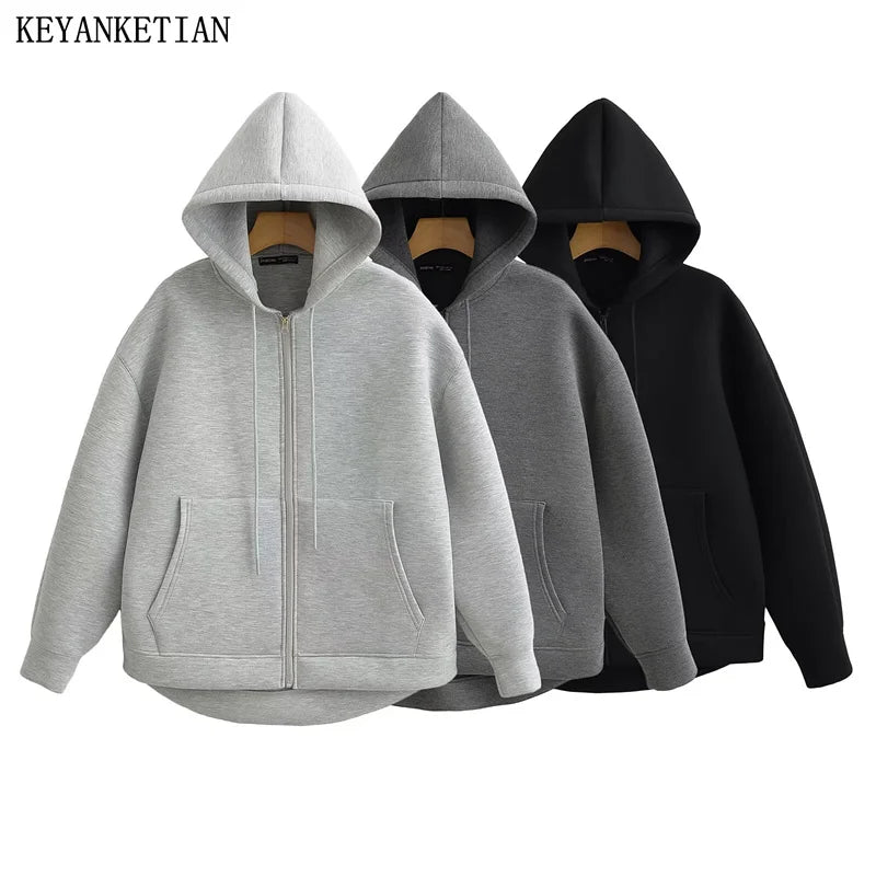 Women’s Loose Fit Zip Hoodie
