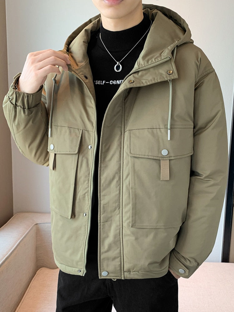 Men's Thick Cotton Padded Thermal Parkas