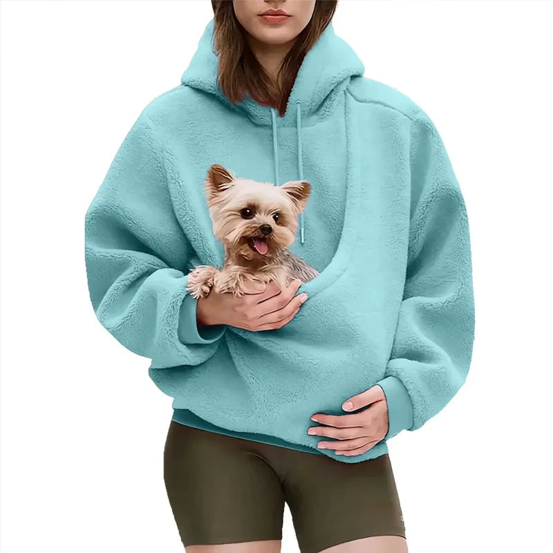 Pet Carrier Hoodie for Small Dogs & Cats – Hands-Free Front Pouch