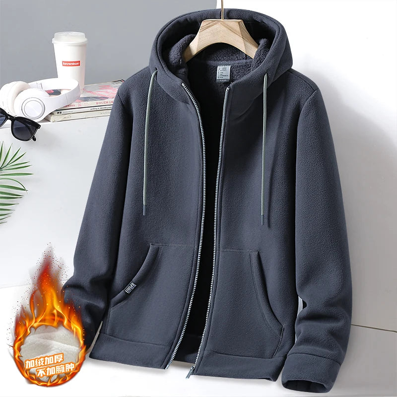 Classic Fashion Solid Color Hooded Jacket