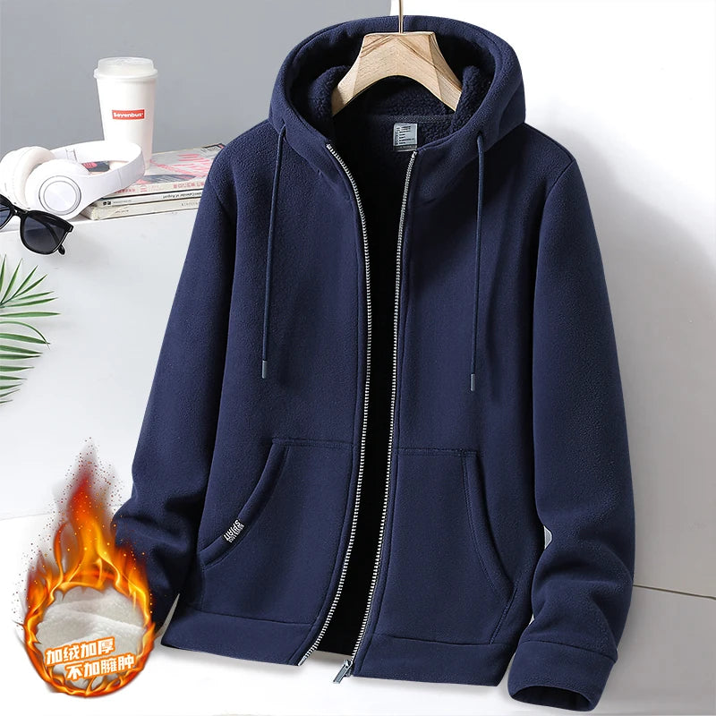 Classic Fashion Solid Color Hooded Jacket