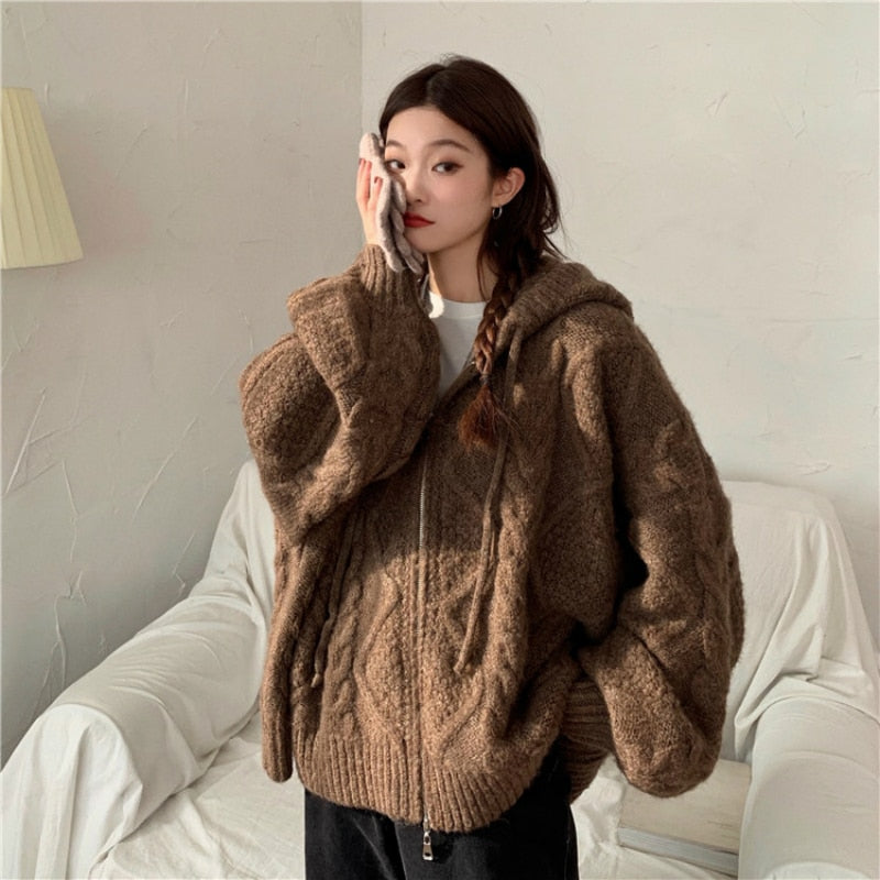 Grande fluffy clearance hooded cardigan