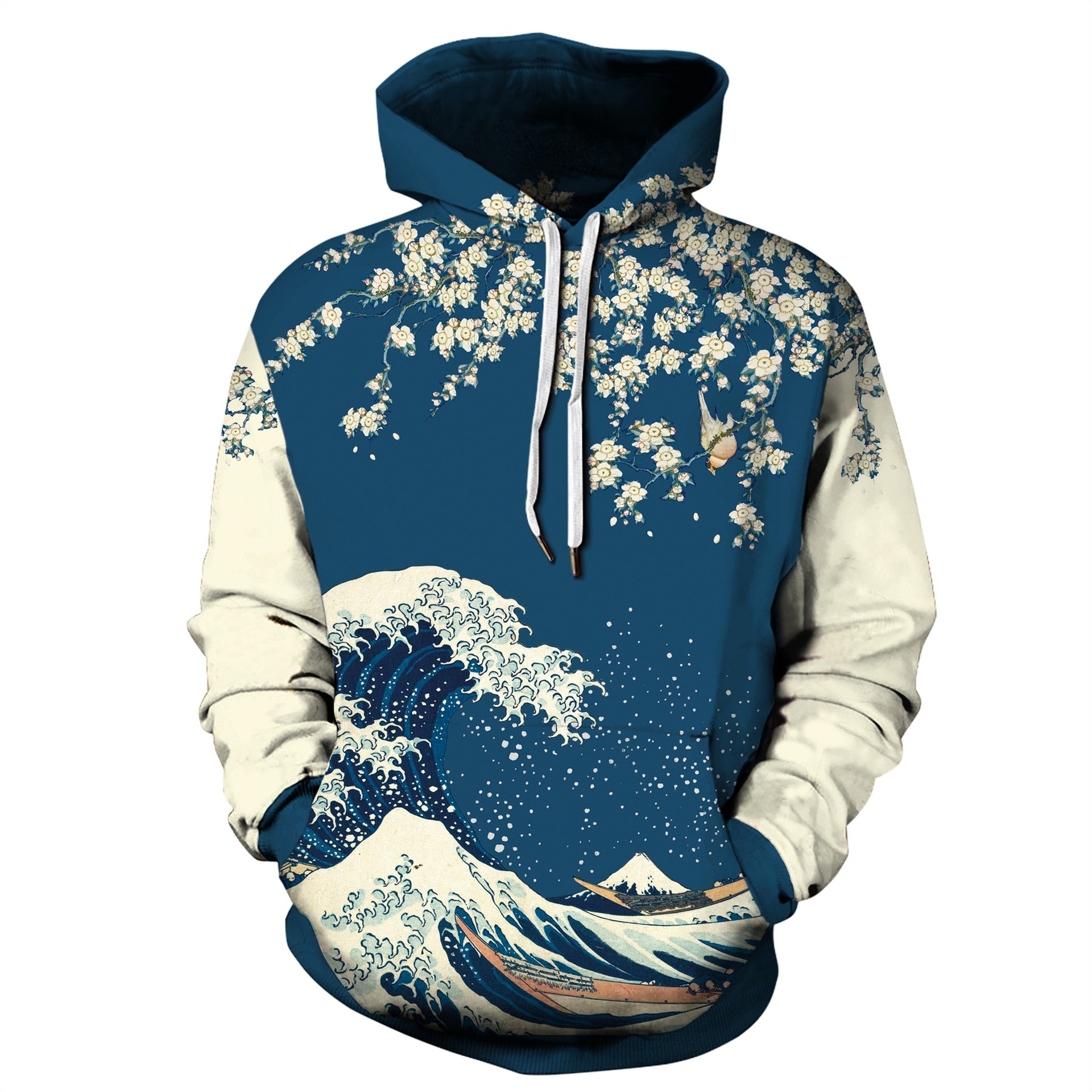 Seawaves and Flower 3D Sweatshirts Hoodies for Men and Women