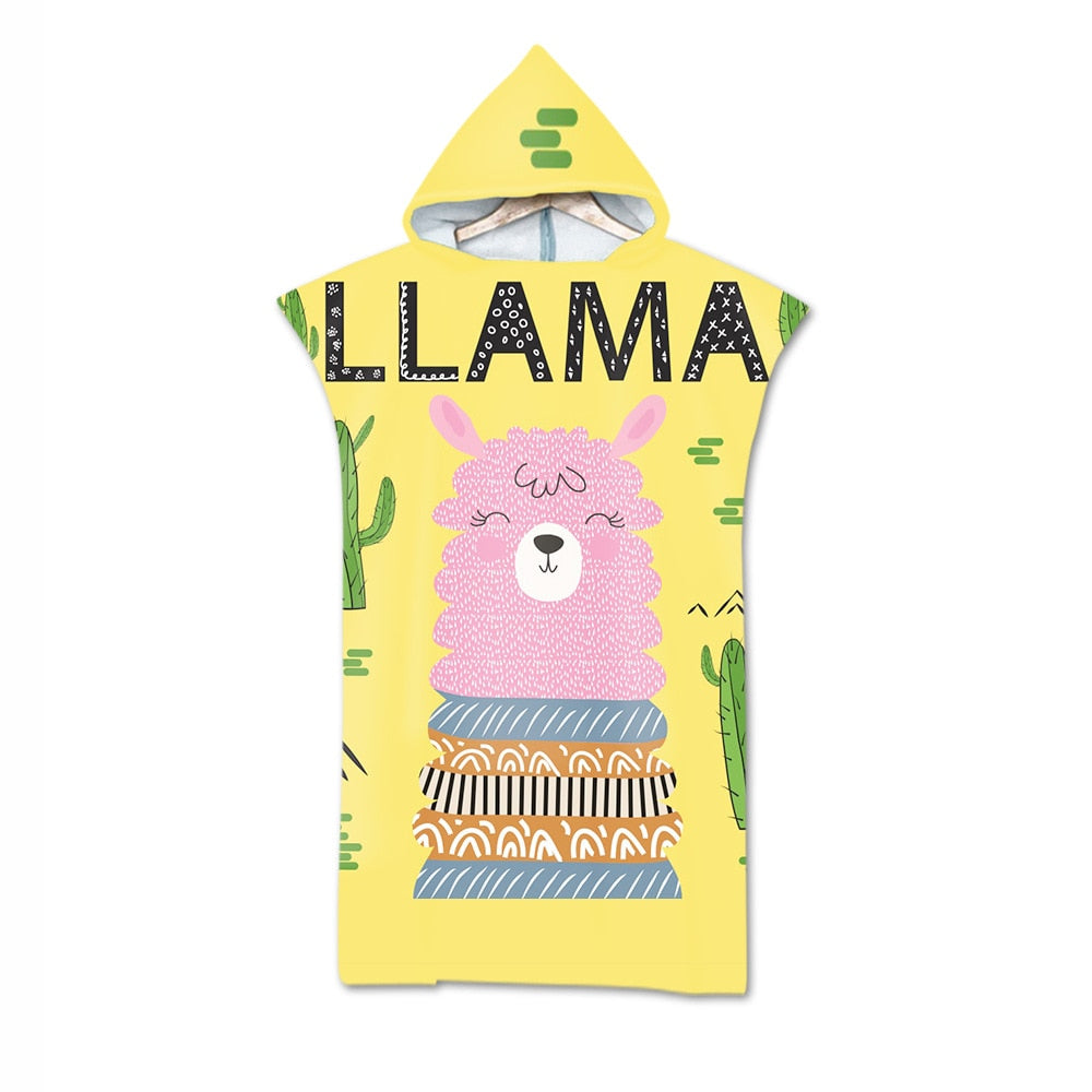 Printed Alpaca Microfiber Hooded Towel