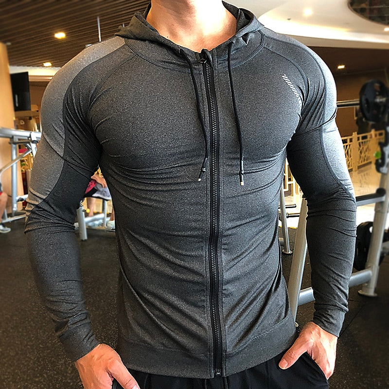 Men's Long sleeves Gym Sports Hoodies