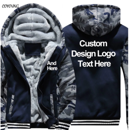 Custom Designed Winter Zipper Hoodie