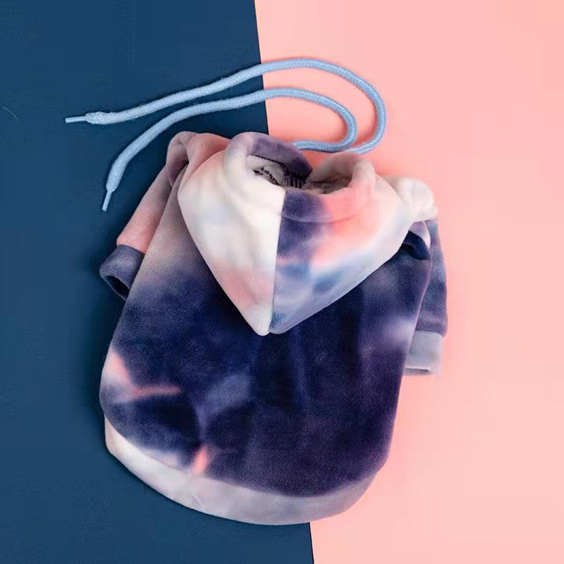 Tie-dyed Hoodied Clothes for Small Medium-sized Cat or Dogs