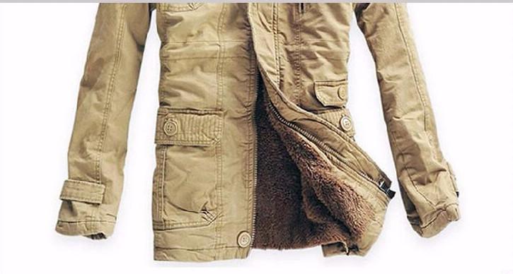 Mens Thick Windbreaker Army Jacket - The Hoodie Store