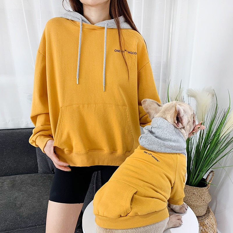 Matching Small Dog and Owner Hoodie