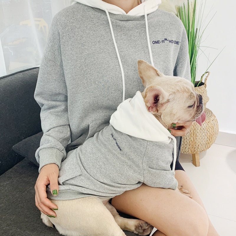 Matching Small Dog and Owner Hoodie