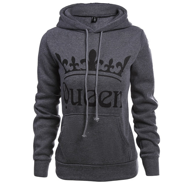 Crown King and Queen Hoodie for Couples