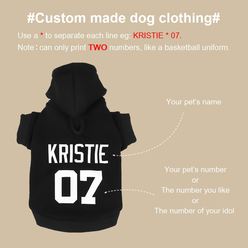 Custom Pet Clothes Dog Hoodie  For Small Large Dogs
