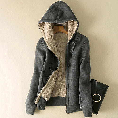 Womens Cashmere Winter Warm Hooded Coat