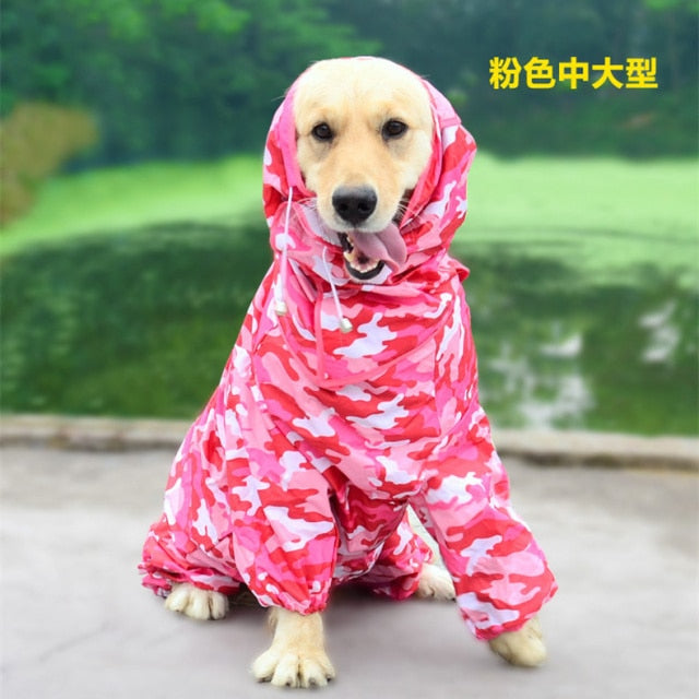Waterproof Pet Raincoat for Medium to Large Dogs- Outdoor Pet Clothing Coat