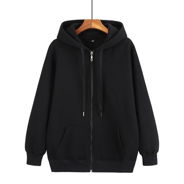 Plus-Size  Zippered Hoodie Up to 10XL
