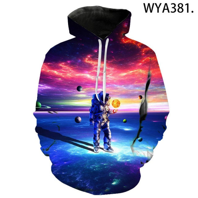 3D Printed Astronaut and Galaxy Space Hoodies
