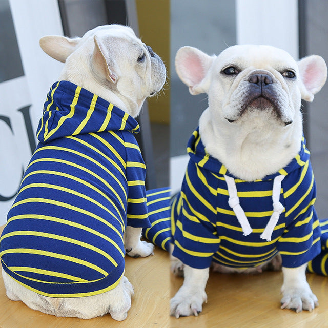Fashion Striped Pet Hoodies for Small and Medium Dogs