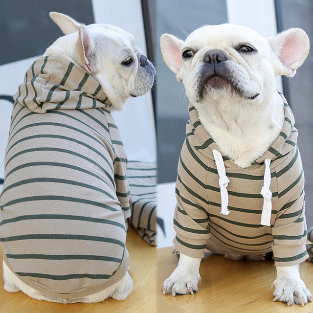 Fashion Striped Pet Hoodies for Small and Medium Dogs