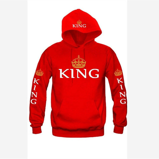 Fast Shipping King Queen Crown Couple Hoodie