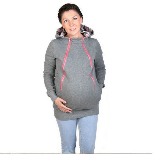 Hoodie with hot sale baby pouch