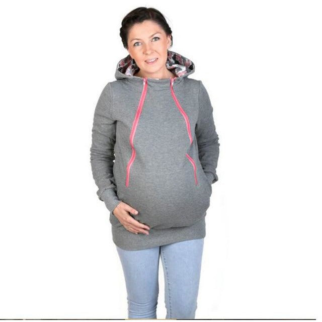 Mum's Baby-Carrier Kangaroo Pouch Hoodie - The Hoodie Store