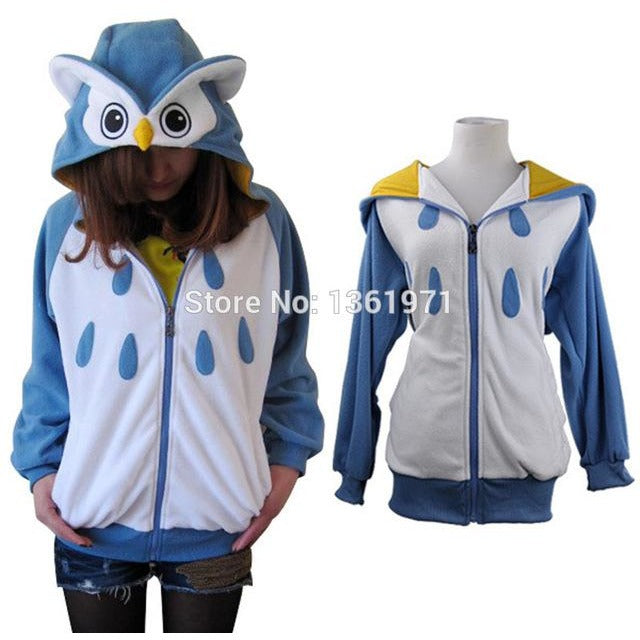 Blue Owl Animal Theme Hoodie - The Hoodie Store
