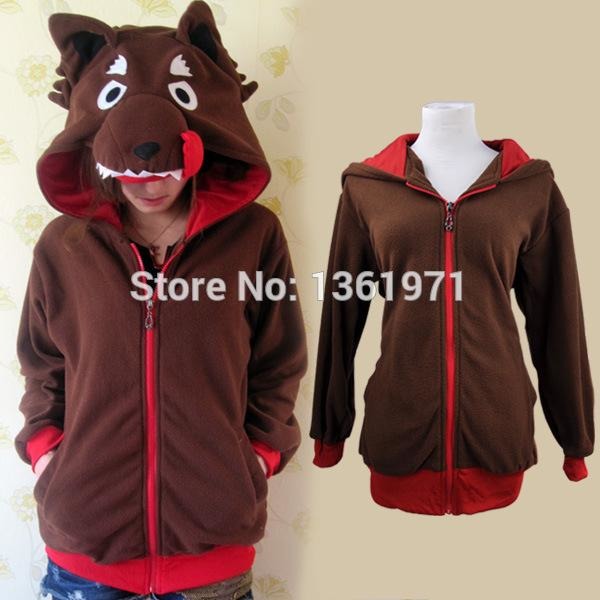 Brown Wolf Animal Theme Hoodie - The Hoodie Store