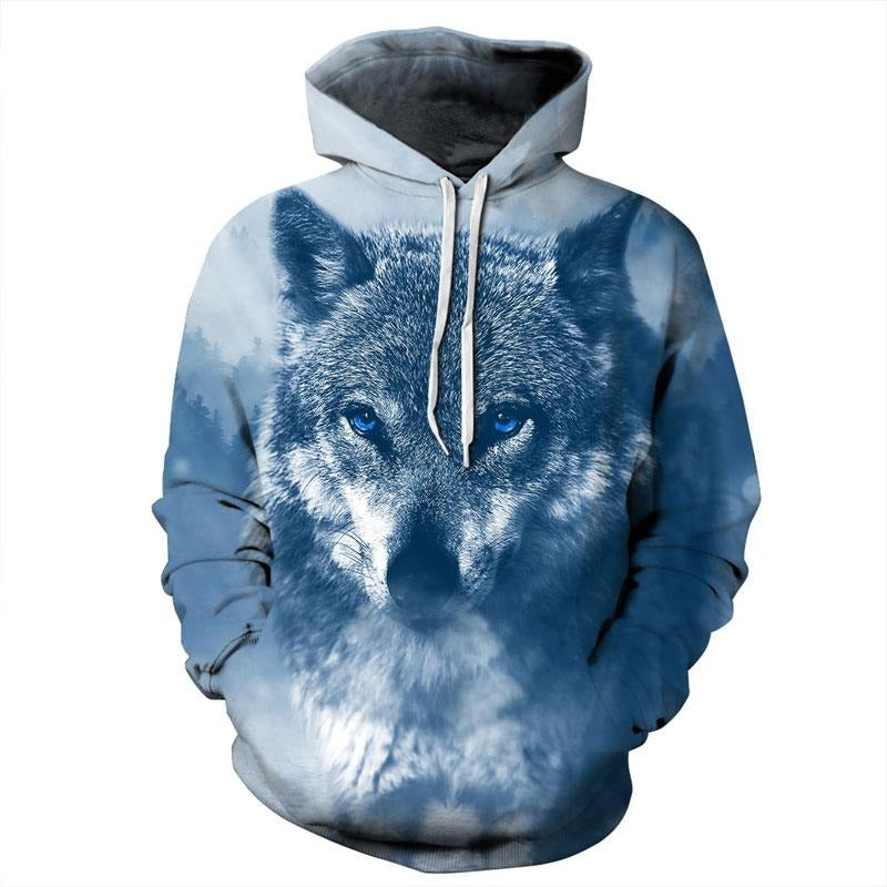 Unisex Winter Wolf 3D Pattern Hoodie - The Hoodie Store