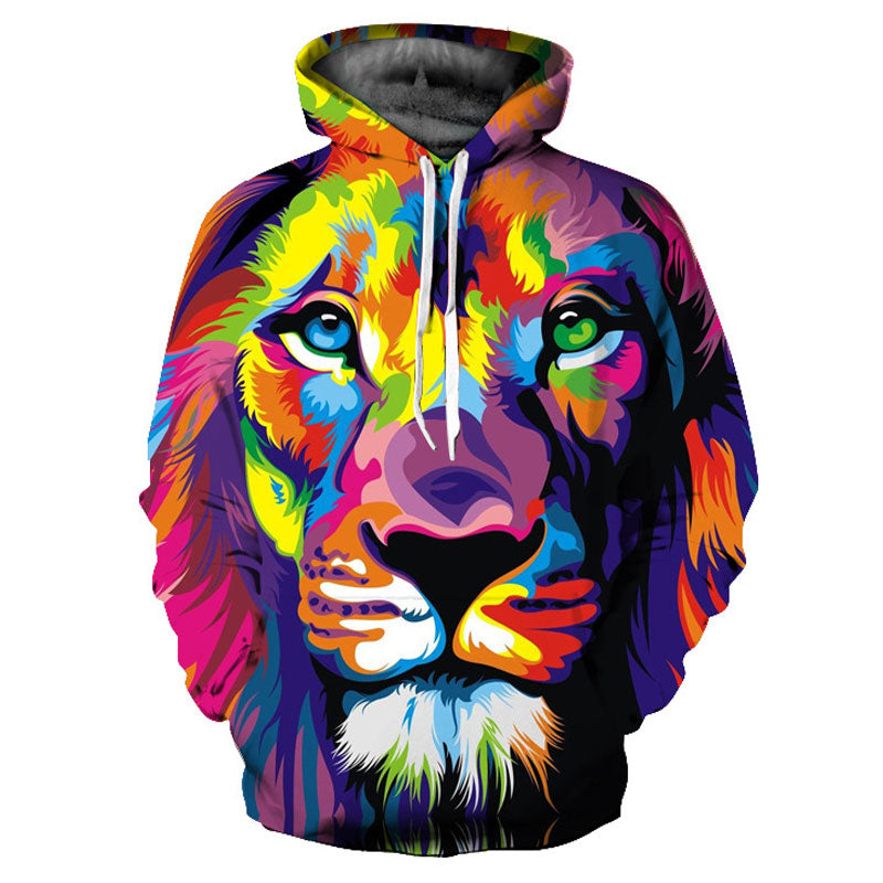 Multi Coloured Lion Hoodie - The Hoodie Store