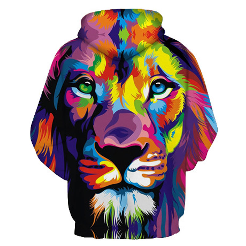 Multi Coloured Lion Hoodie - The Hoodie Store