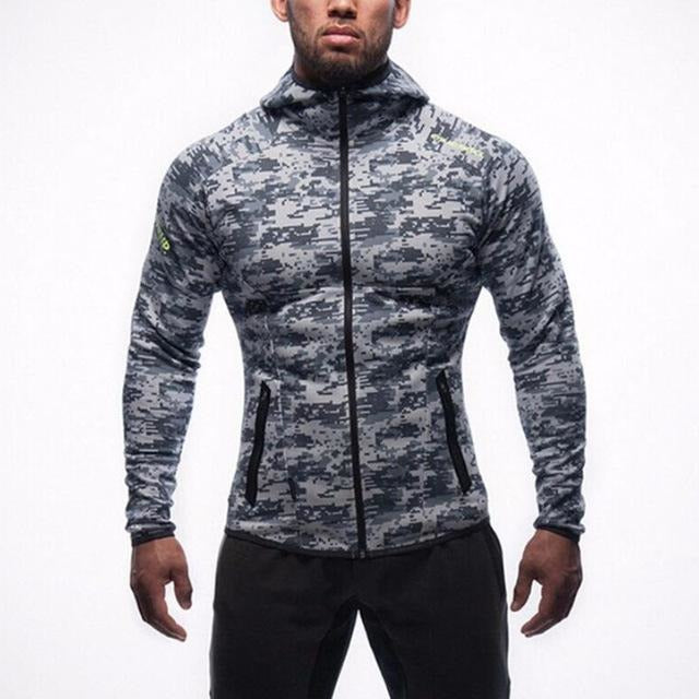 Men's Crossfit Camouflage Workout Hoodie - The Hoodie Store