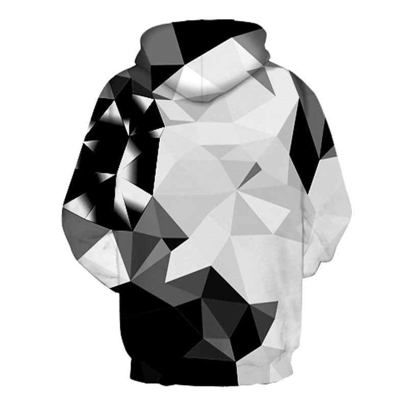 Black And White Geometry Art Hoodie - The Hoodie Store