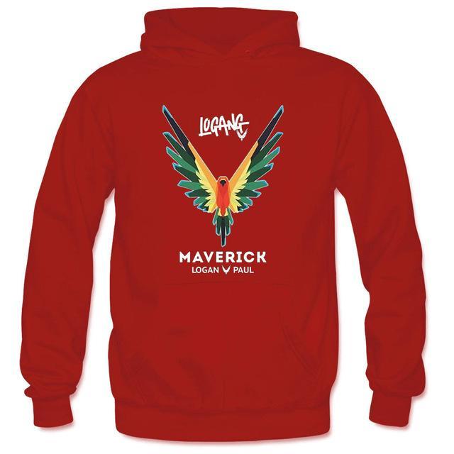 Unisex Logang Maverick Classic Parrot Hoodie