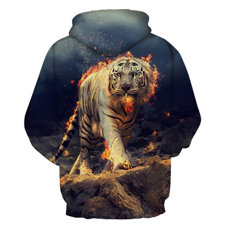 Burning Tiger Hoodie - The Hoodie Store